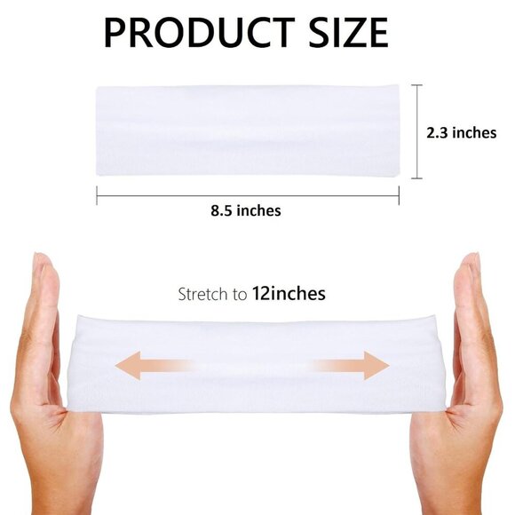 Headbands for Women - Elastic Fabric Sweat Headbands for Yoga, Running, Sports - - Picture 2 of 7